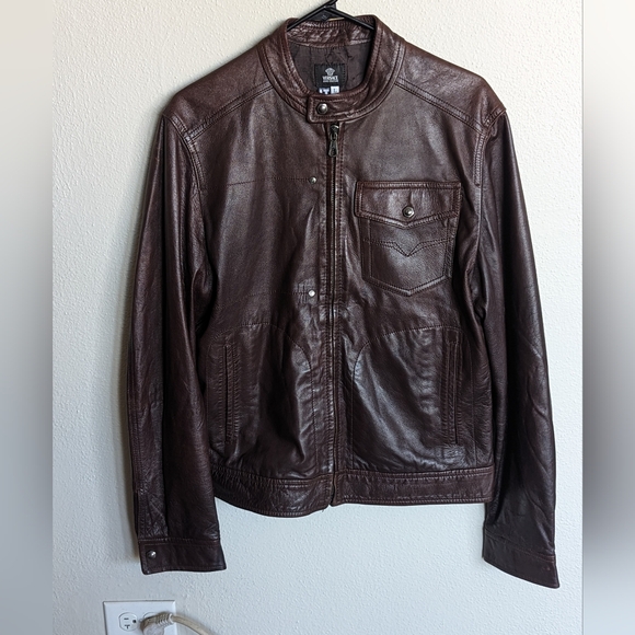 ✅💯VERSACE JEANS COUTURE LEATHER JACKET - Picture 3 of 15